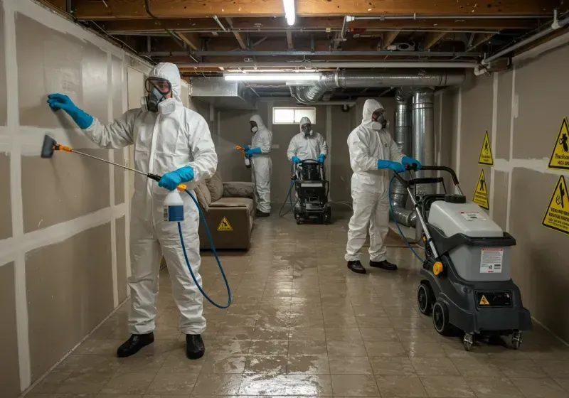 Basement Moisture Removal and Structural Drying process in Blaine County, NE